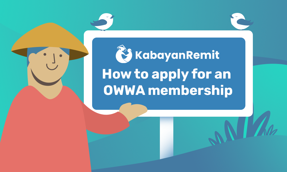 A sign that says "How to apply for an OWWA membership"